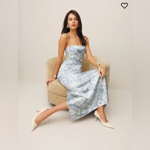 Reformation Frankie Dress in Porcelain size 2